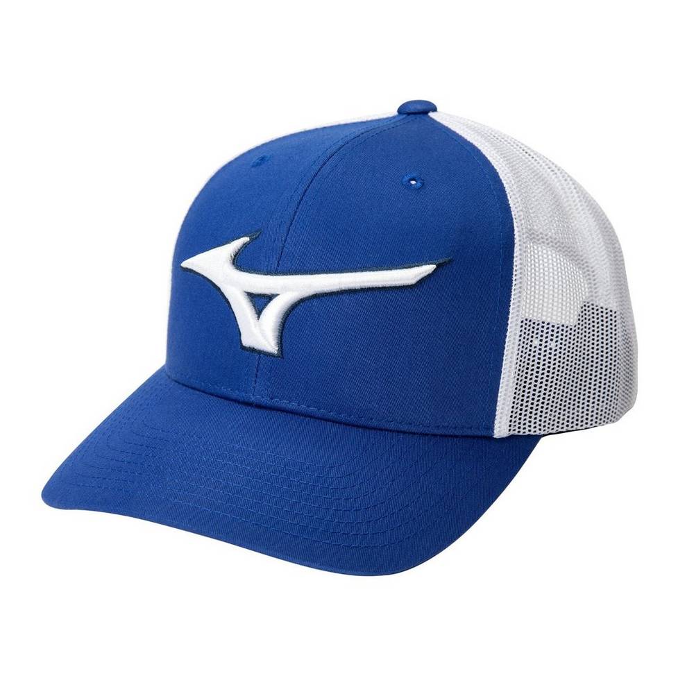 Panske Čiapky Mizuno Diamond Trucker Baseball Kráľovská Modrá/Biele Vypredaj EIHP63789